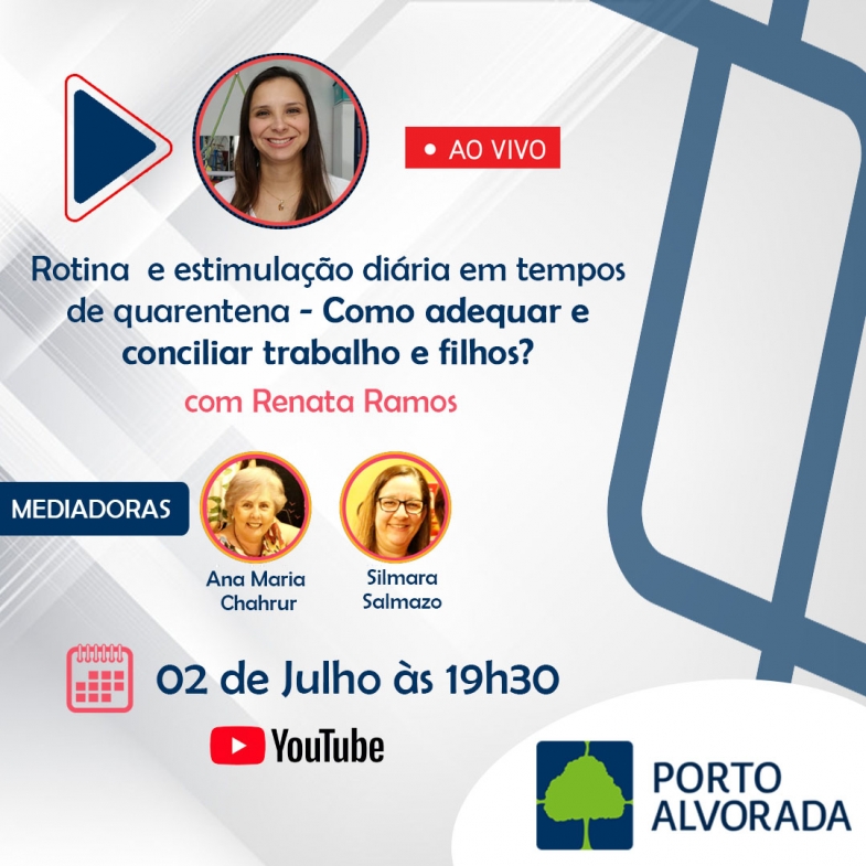 AO VIVO - Rotinas e estimulação diária em tempos de quarentena. Como adequar e conciliar trabalho e filhos?